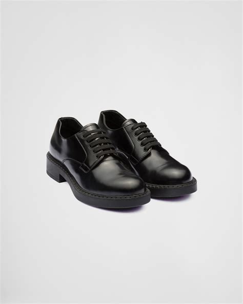 prada woven derby shoes